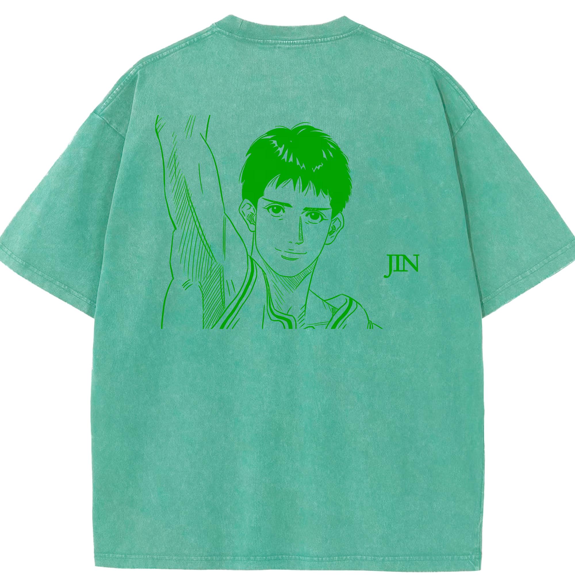 （画像用） SLAM DUNK／スラムダンク 綿100% ヴィンテージ風 半袖Tシャツ（背面プリント）